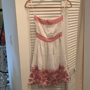 White and Hot Pink Sundress